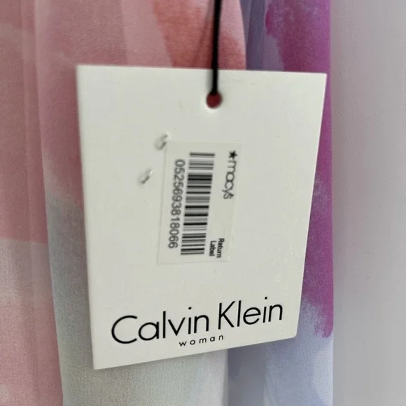 Calvin Klein Women's NWT Printed Trapeze Watercolor Flowy Dress Lined Size 18W - Picture 2 of 8